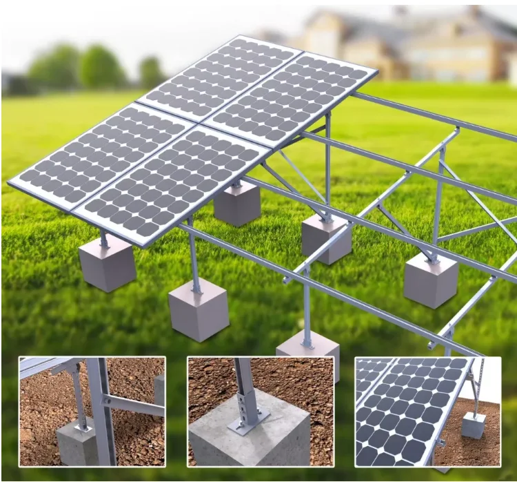 Adjustable Flat Ground Solar Panel Mounting Bracket System Solar Farm Mounting Structure For Sell