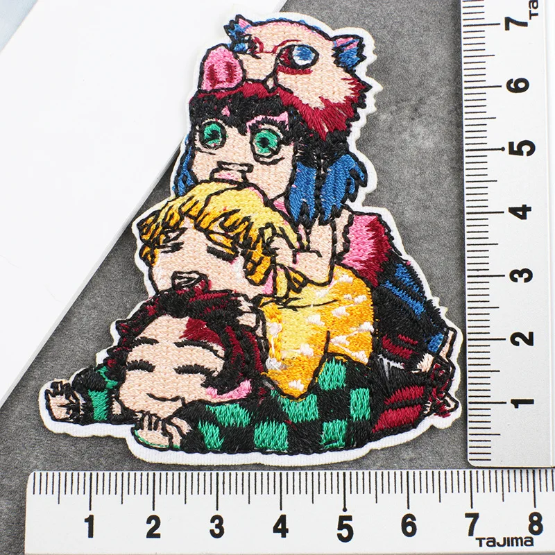 Japanese Anime Character Popular Cool Applique Clothing Bags Designer Custom Iron on Embroidered Patches