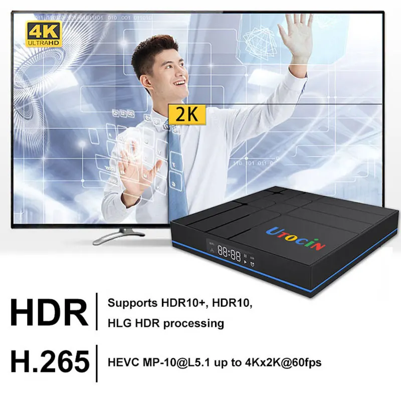 WF manufacturer new Home Universal Android STB Utocin S12  4k tv box google android tv box google widewine L1 certified