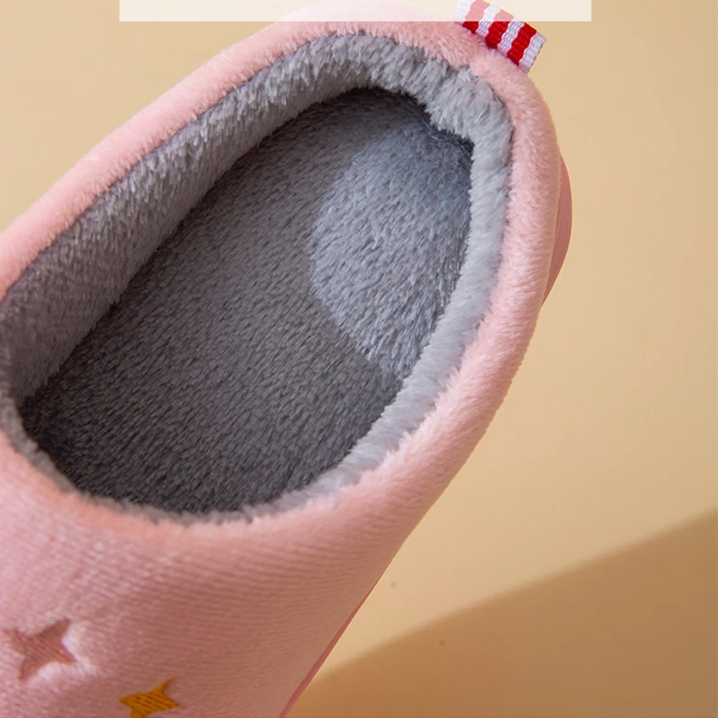 Factory Cartoon Boys Girls Indoor Outdoor Lucky Unicorn Pattern Non-slip Plush Fur Animal Winter Warm Kids Slippers