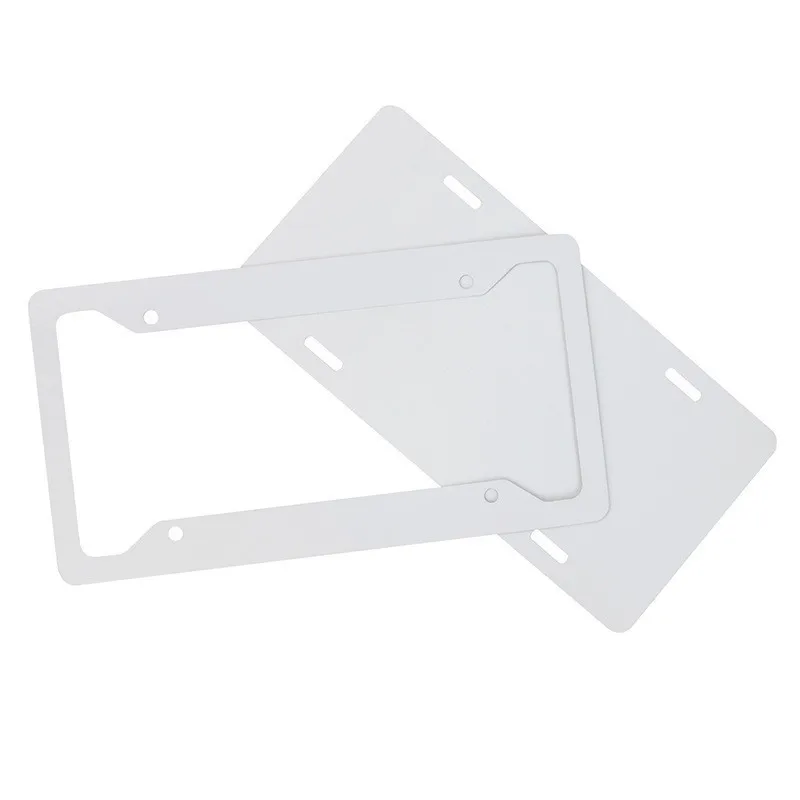 Factory wholesale 0.22mm 0.45mm 0.65mm 1mm aluminum white sublimation licence plate car licence plate frame blank