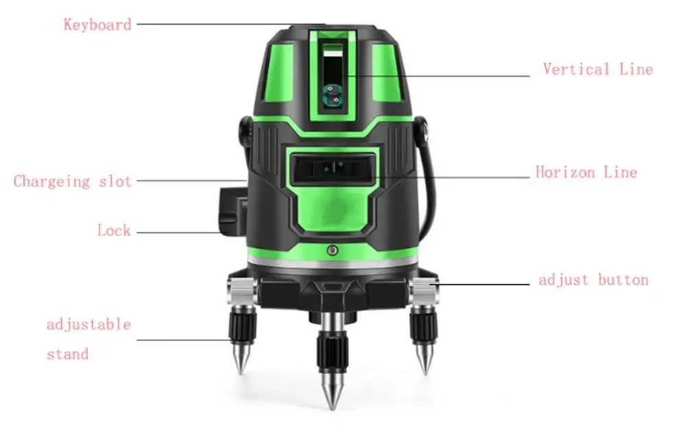 3 Lines Auto Laser Level 360 Rotating Rotary Self Leveling Tool