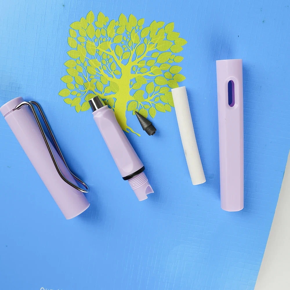 GemFully  plastic pencil inkless coloured pencil with eraser