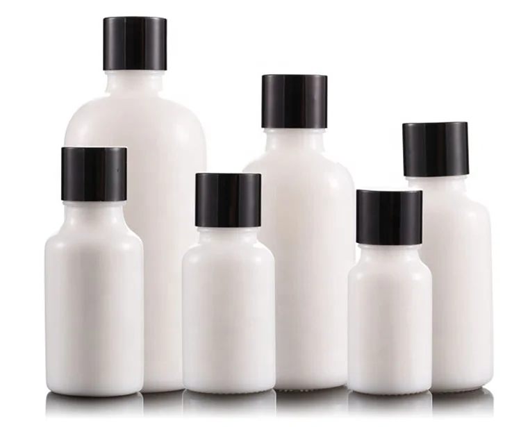 Wholesale 20 ml 30 ml 50 ml 100 ml White glass essential oil dropper bottles with gold screw cap