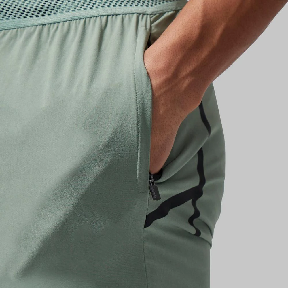 2023 Men Outdoor Wearing Gym Shorts Quick Dry Mesh Elastic Waistband 5 Inch Running Jogging Short With Pocket