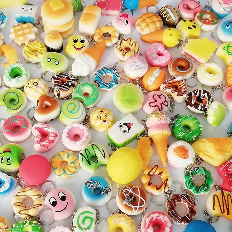 Mini PU Lovely Squishy Bread Random Sets Kawaii Toys Food Series Slow Rising Toy For Kids