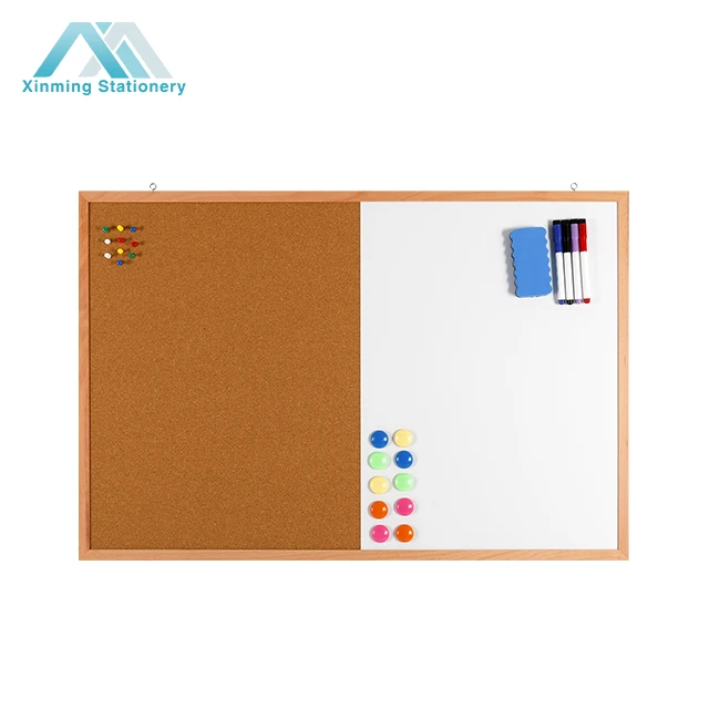 
Combo Board Wood Frame bulletin board whiteboard 