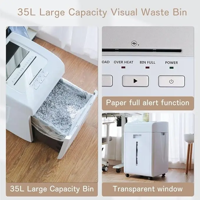 Q8 Manual/Electric Cross-Cut Paper Shredder 200 Sheet Security Grade P-5 with CD & Credit Card Staples