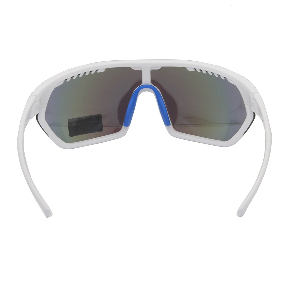 Wholesale One Piece Spherical Ventilate Lenses Relax Wear Shiny White Back Rim anti-fog lens anti-scratch Golf Eye Sun Glasses