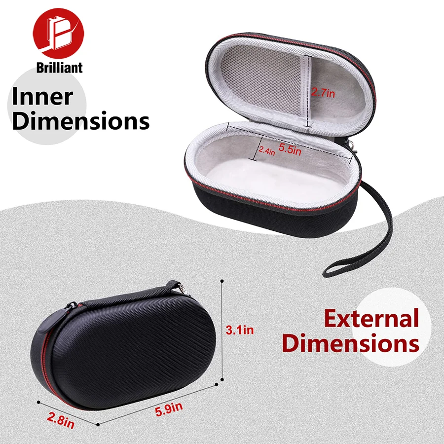 Buweilian EVA Hard Travel Case for Razer Deathadder V2 X V2 Pro V3 Viper V2 Pro V3 Ultimate HyperSpeed Wireless Mouse