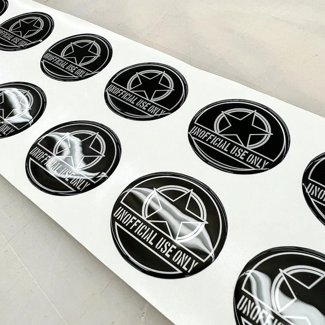 Adhesive Company Logo Printing Resin Crystal Dome 3D Custom Epoxy Sticker