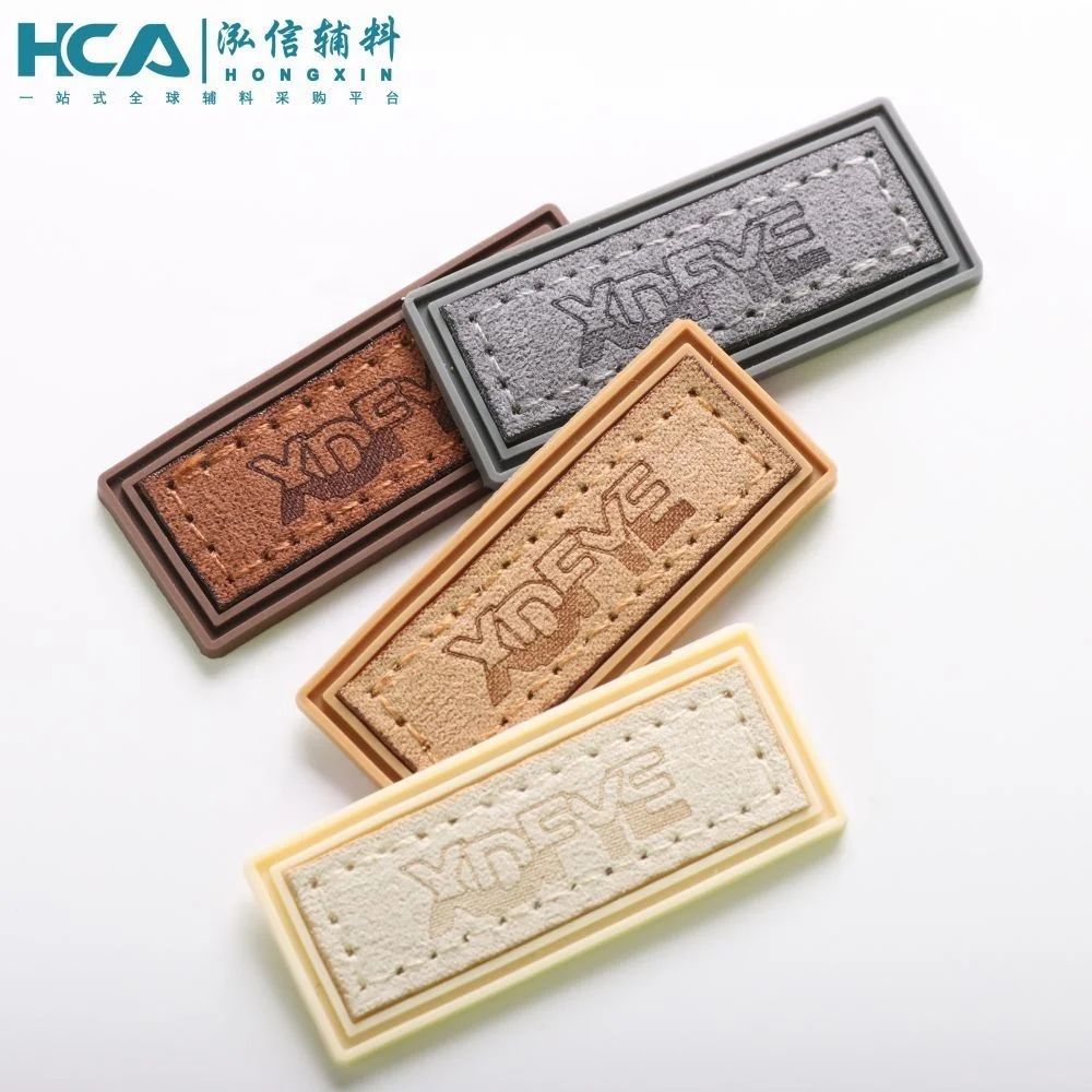 Washable Leather Label Sew On PVC Rubber Patch Custom Logo Silicone Patches for Bag Hat