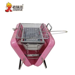 Commercial Outdoor Camping Korean Japanese Kebab Grill Portable Stainless Steel Charcoal BBQ Grill