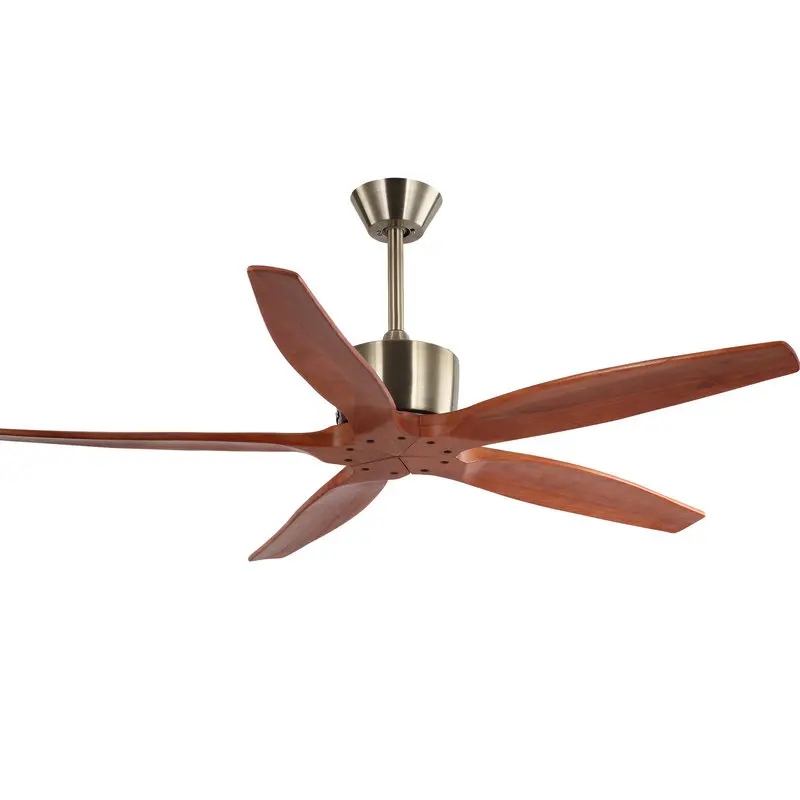 New Arrivals Solid Wood 3 Blades Residential Remote Indoor Ceiling Fan