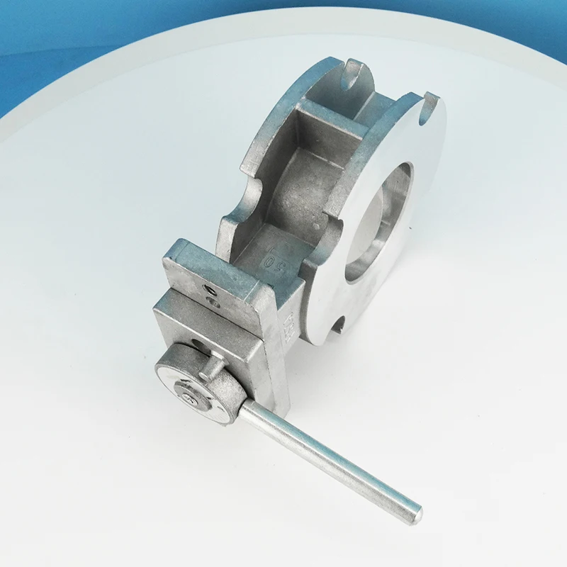 Cast Aluminum Butterfly Valve JAK50 Manual Turbo Butterfly Valve High Temperature Resistant Burner Dampers