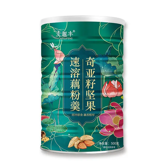 Natural health food factory wholesale supports customized nutritional breakfast Kia seed instant granule lotus root powder soup