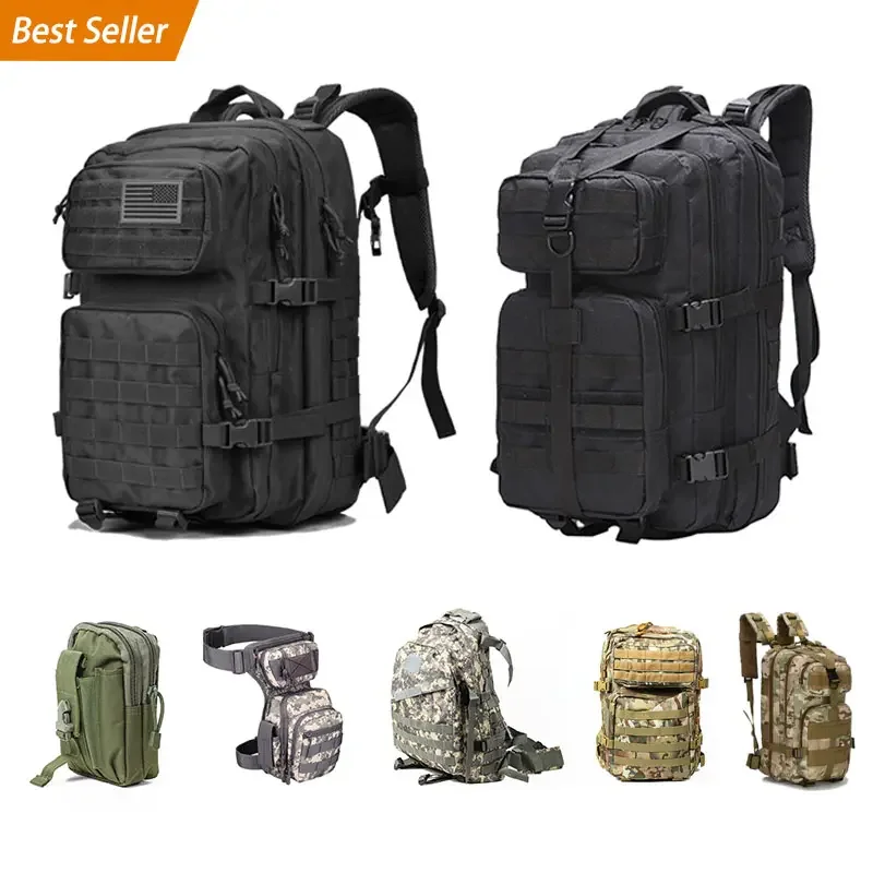 TacticalBag Tactical Backpack 3 Day Pack 42l Molle Bag Rucksack Backpacks jungle pack with frame camouflage    45l backpack