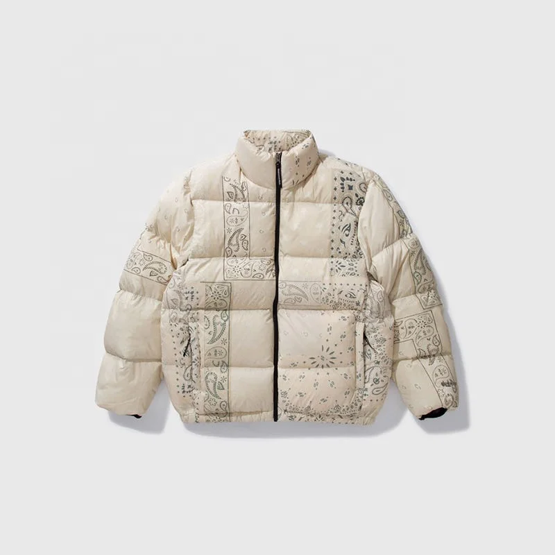 Wholesale Outdoor Custom Light Warm Duck Feather Down  Jackets Winter Bubble Puff Filled Down Puffer Jackets For Men