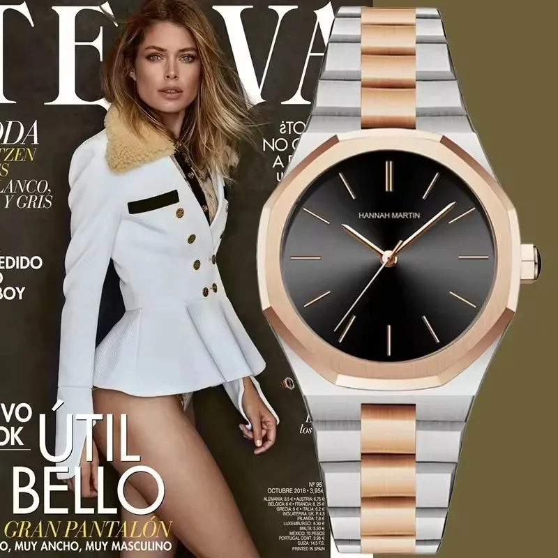 Custom Your Own Logo Hannah Martin 1401 Gift Luxury Design Fashion Original Quartz Wrist Watch For Women Ladies Stainless Steel