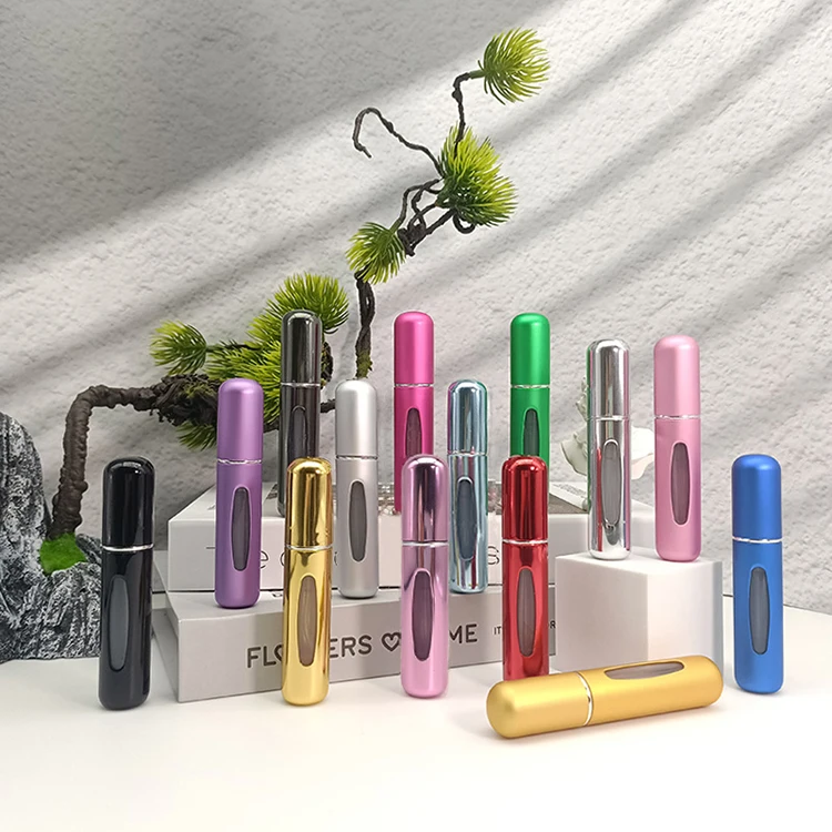 Manufacture Customised Empty Luxury Travel Size 10 ml Refillable Perfume Bottle Aluminum Sprayer Atomizer with Box