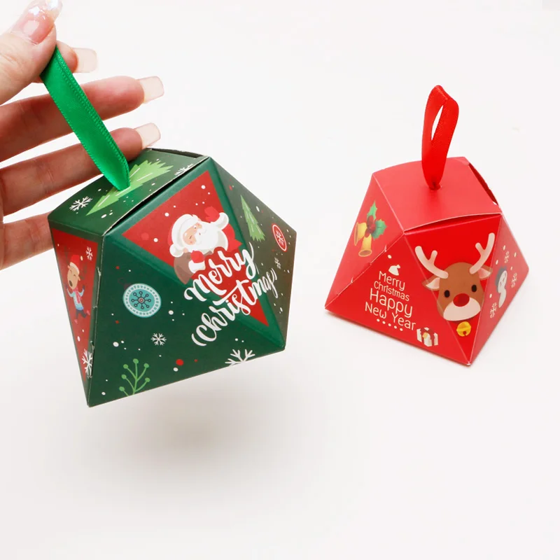 2023 custom single cupcake paper box for tree christmas crackers advent calendar packaging gift box