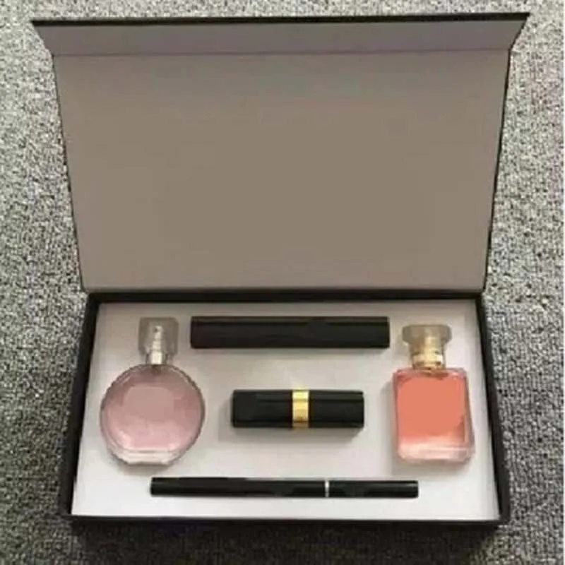Q edition 5 sets of makeup, eyebrow pencil, mascara, lipstick perfume eyebrow pencil private label custom