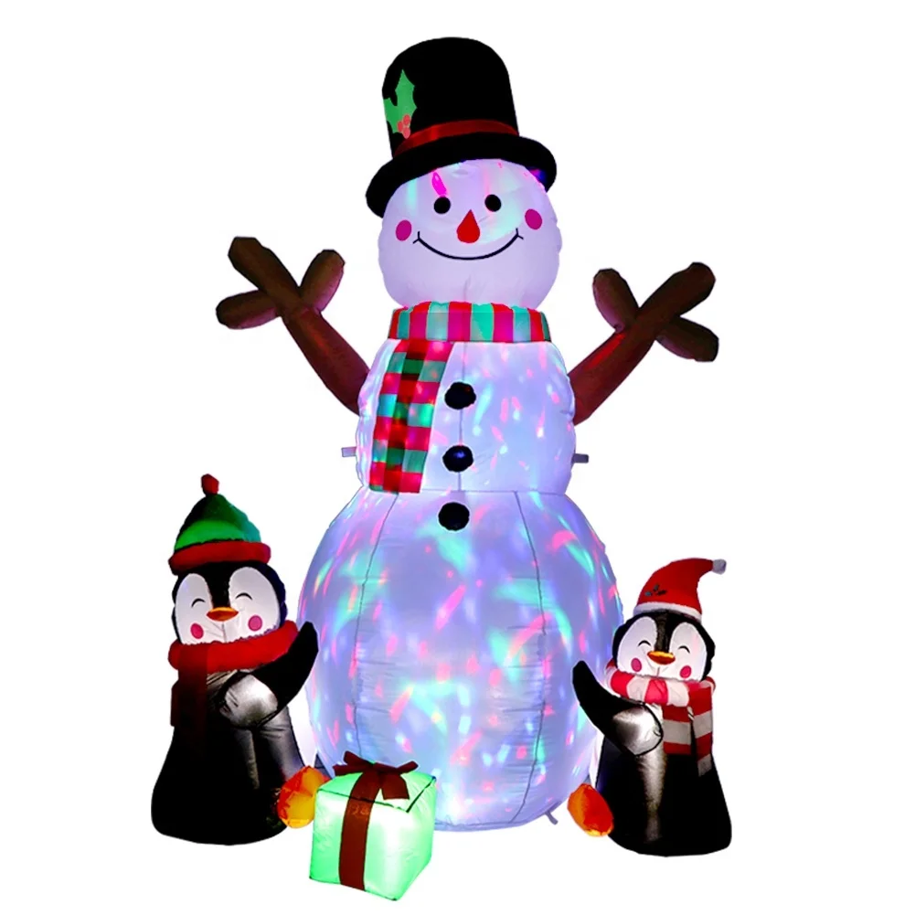 Factory Stock Christmas Inflatable Decoration Santa Drives Red Car Christmas Tree Inflatables Outdoor Yard Blow Ups Decoration