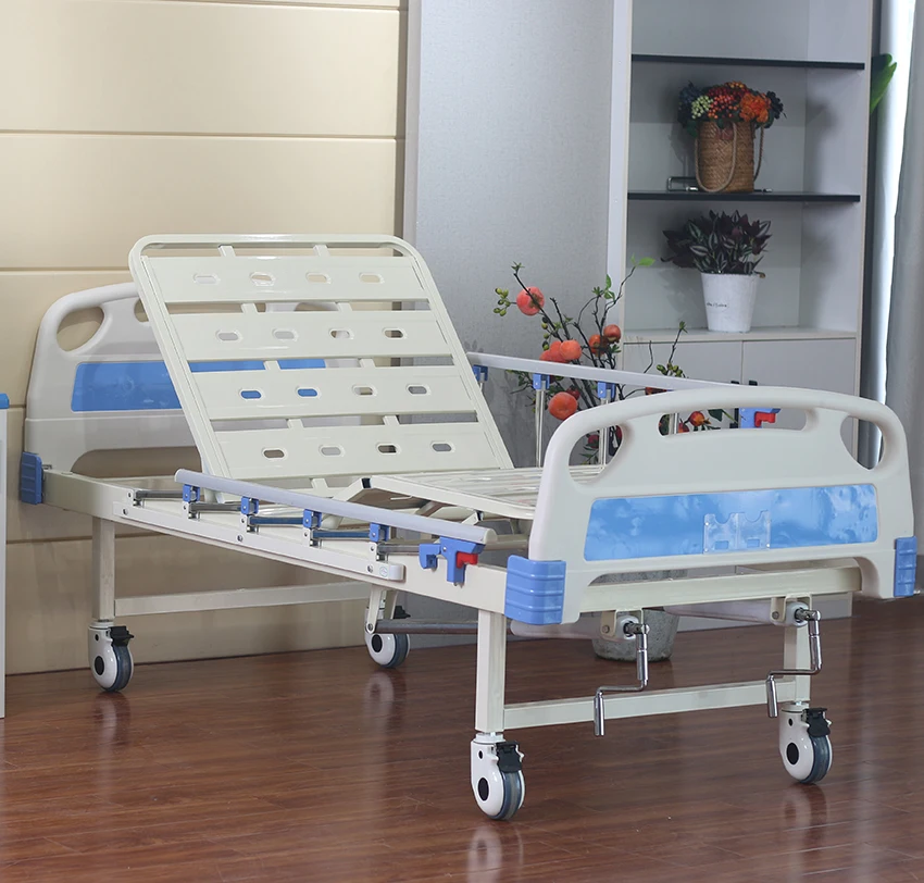 2-Function ICU Medical Hospital Bed with Anti-Sliding Manual Steel/Metal Construction 3-Year Warranty