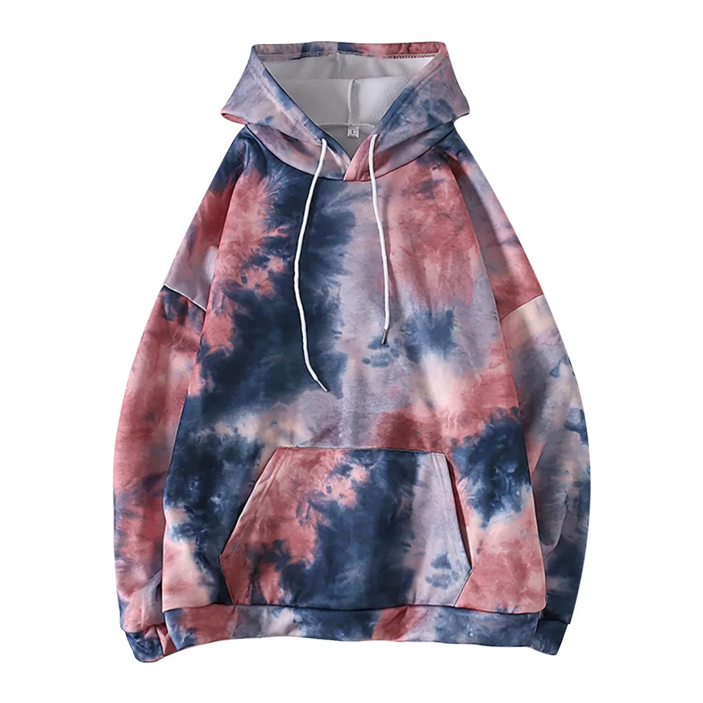 
Custom Logo Mens Tie Dye Pullover Hoodies Cotton Hooded Sweatshirts 