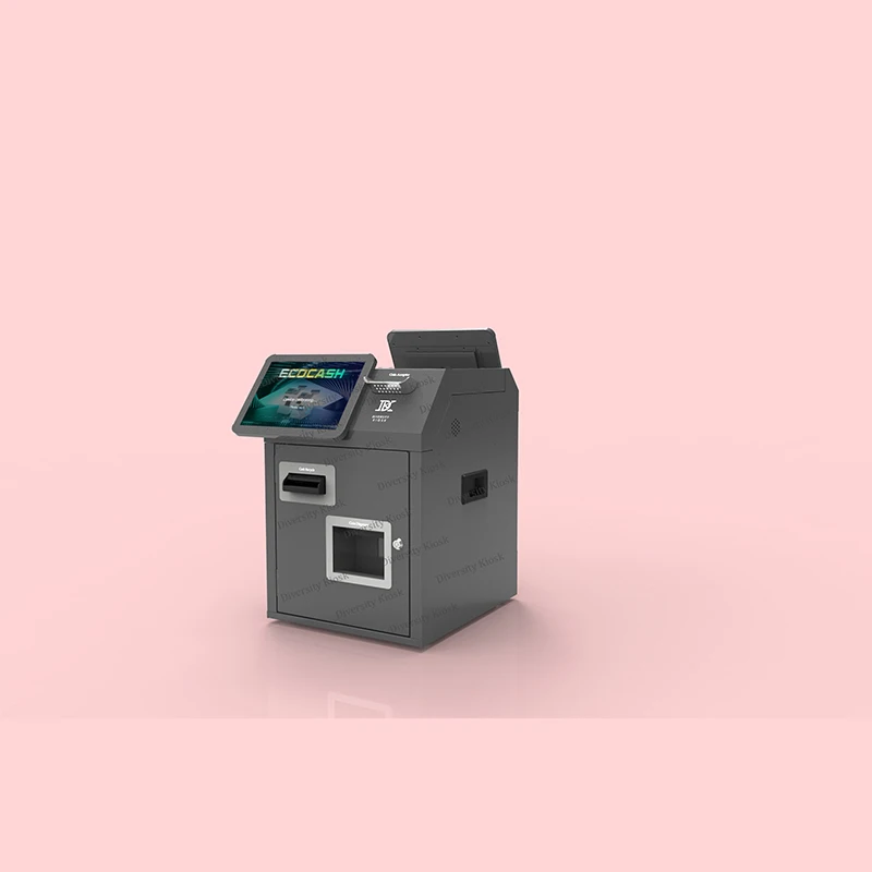 10inch Ecocash Deposit notes and coins Cash Register Cash Deposit and Withdraw Kiosk Machine