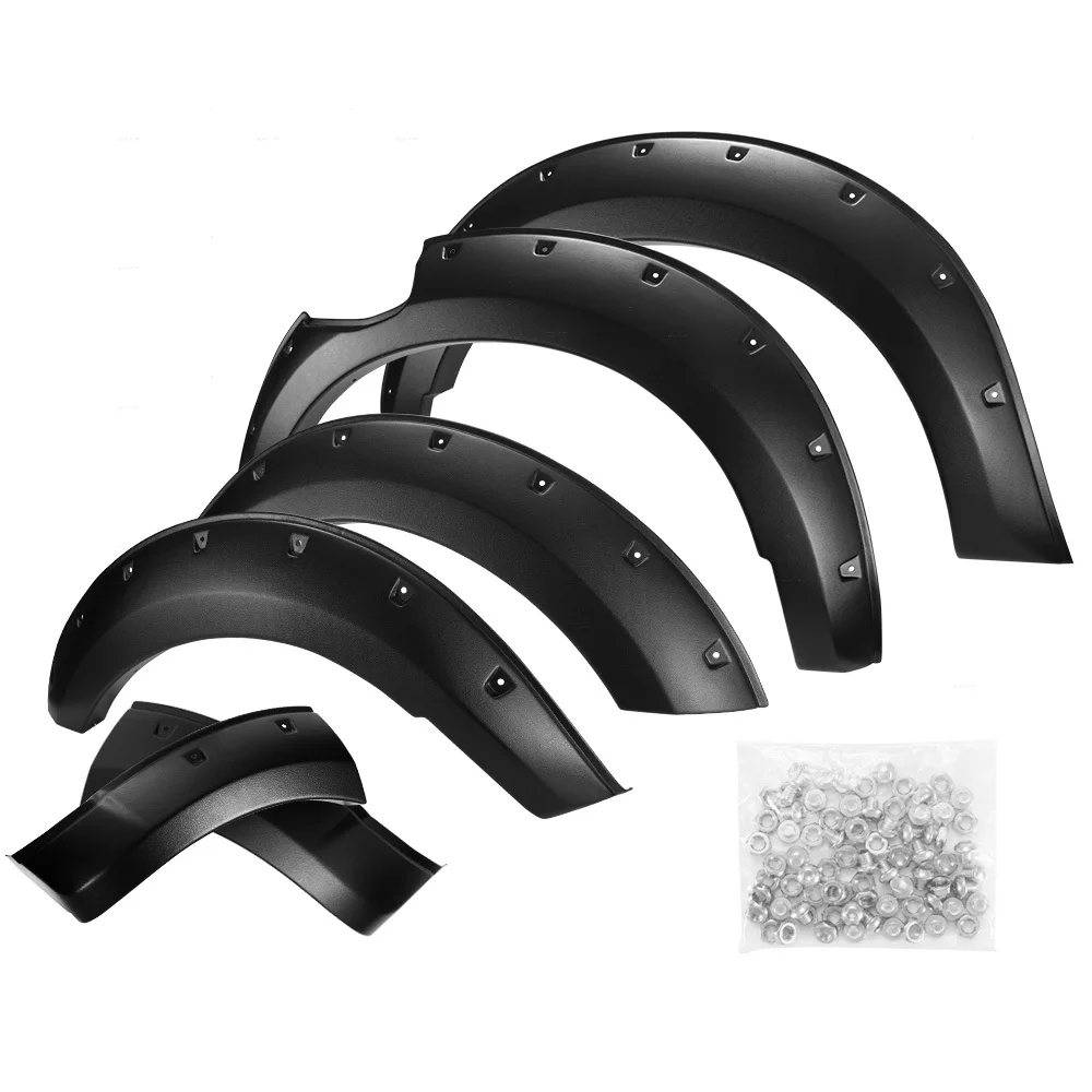 4x4 Car Accessories Black Wrinkle Fender Flares Wheel Arch Fit Navara D23 NP300 2014-2018