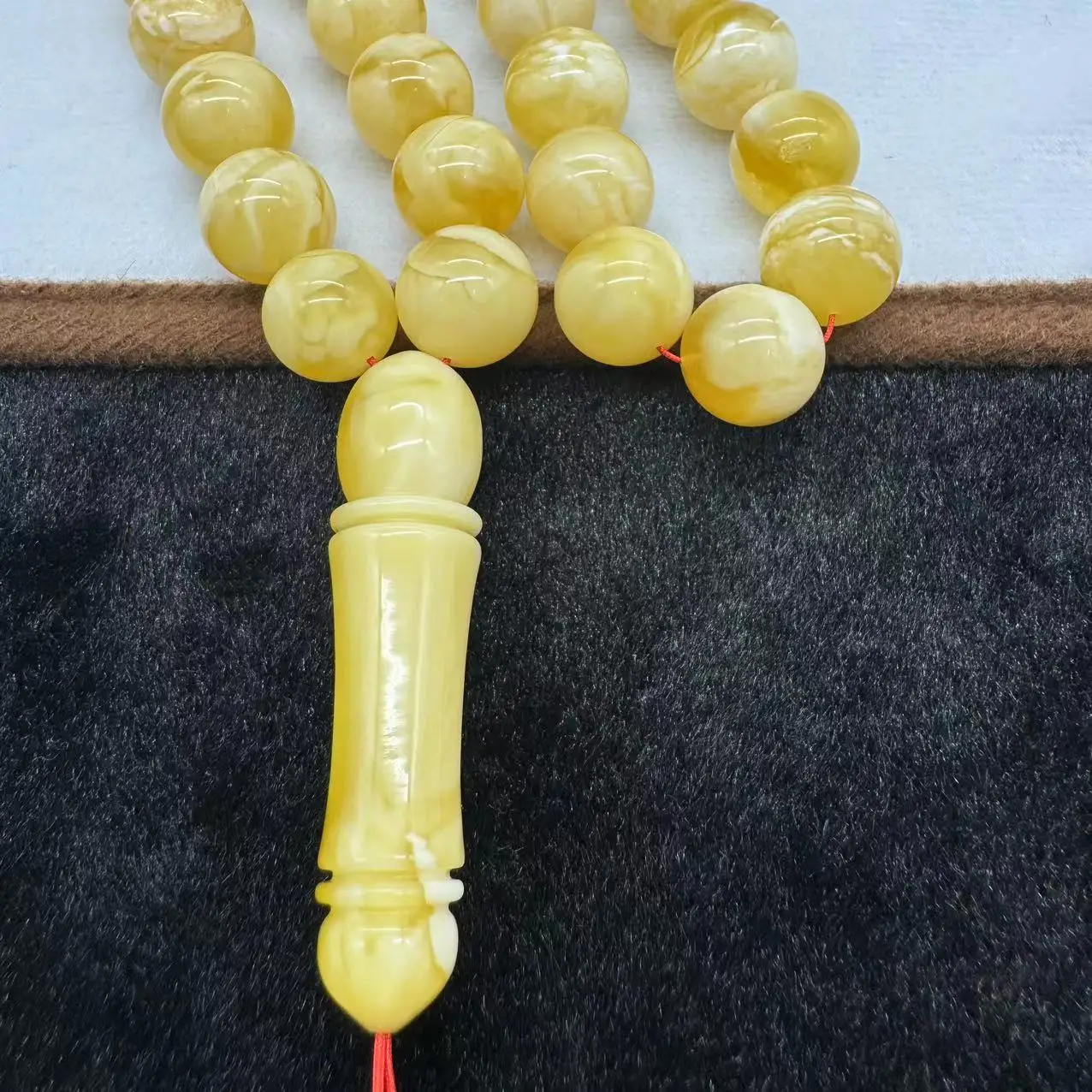 100% natural Baltic amber,rosary spherical,classic islamic muslim prayer rosary,pearls,14mm 104grams 19.5cm