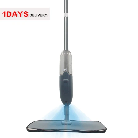 Refill 1 Microfiber Set Cordless 360 Spin Flat Mop 2 Water Spray Rotation Kill Bacteria Floor Mops