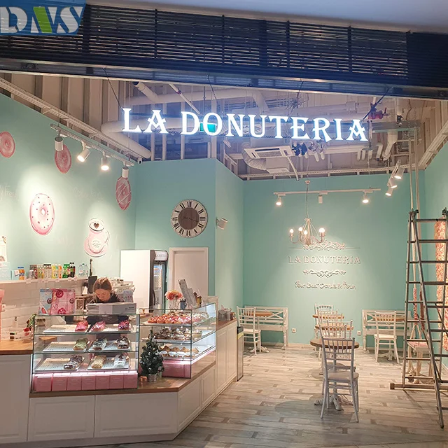 stainless steel frontlit advertising store for business outdoor storefront sign electronic signs shop logo name