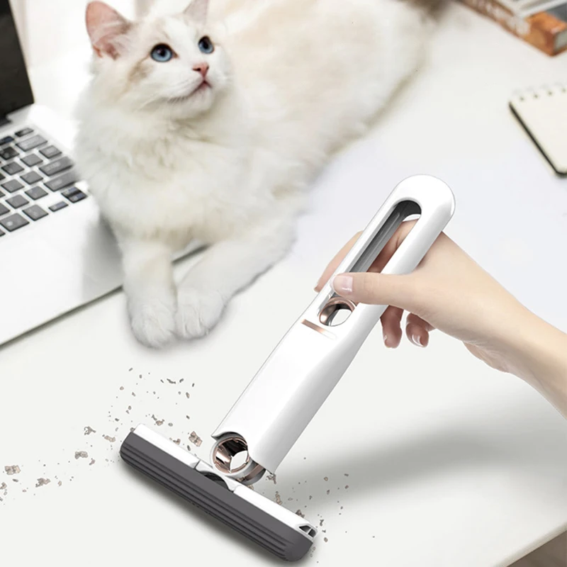 Mini Portable Hands-free Squeeze Mop Desktop Car Mop Multifunctional Foldable Cleaning Mop Home Cleaning Tools