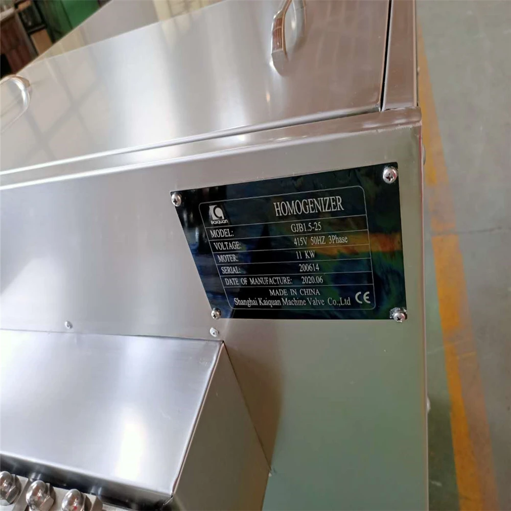 Ice Cream Dairy Homogenizer (XFY2000-25)