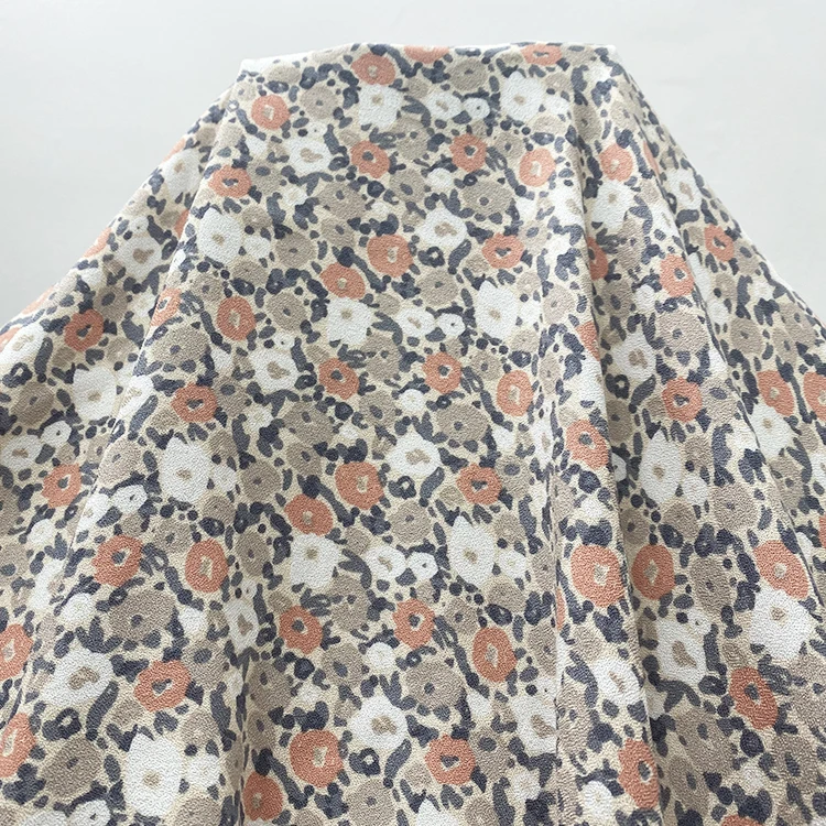 Harvest 100% rayon woven crepe small floral printed fabric suitable for dress and shirt