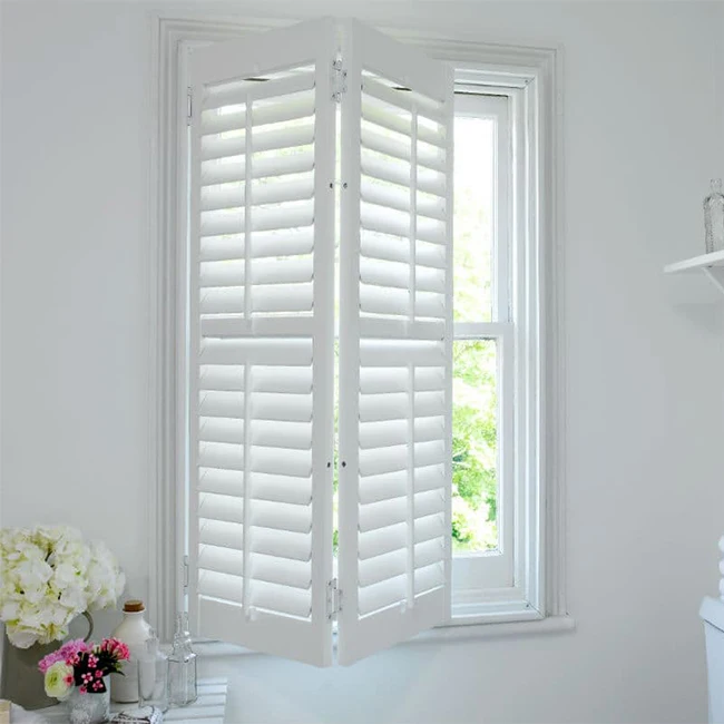 Luxury wooden blinds for window hotel wooden plantation shutters pvc materials plantation shutters for summer house
