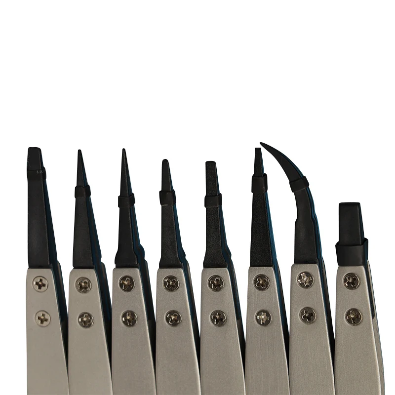 2021 High Precision Light Weight  Antistatic Esd Tweezers Esd Plastic Tweezers