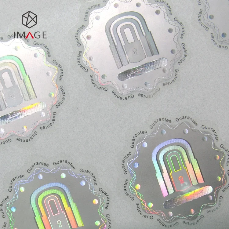 Shiny Personalized Customized Round Brand Protection Hologram Stickers