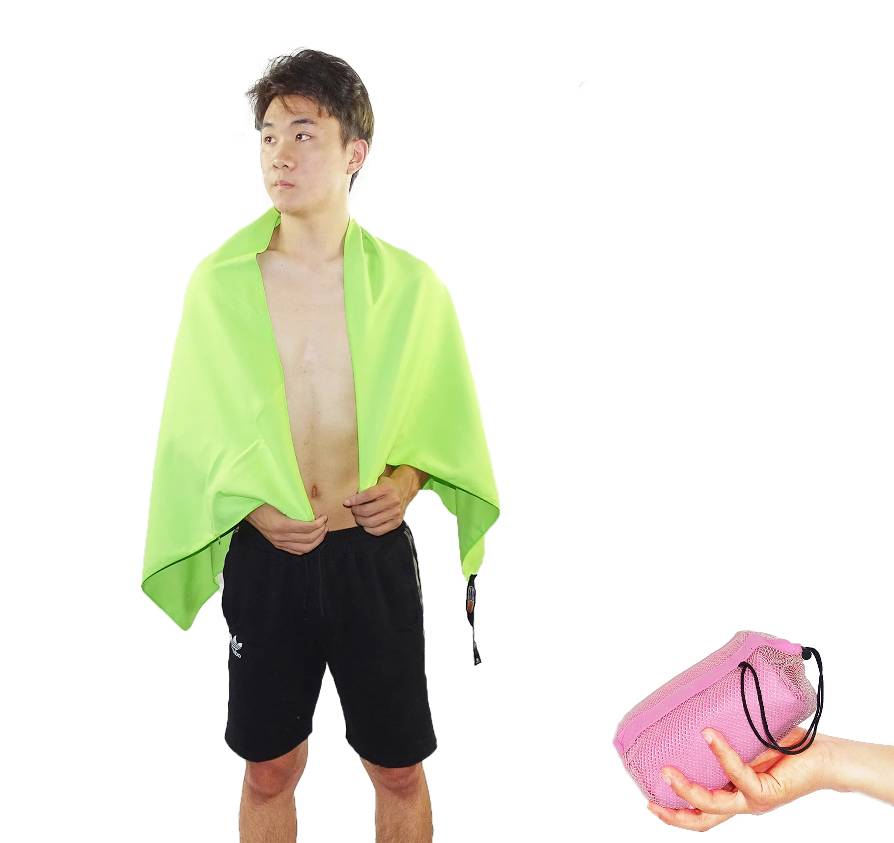 Light weight quick dry super absorbent custom LOGO microfiber suede fabric  microfiber towel