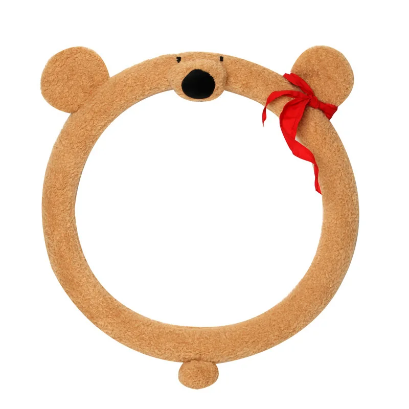 Cute Cartoon Winter high quality Car Steering Wheel Cover