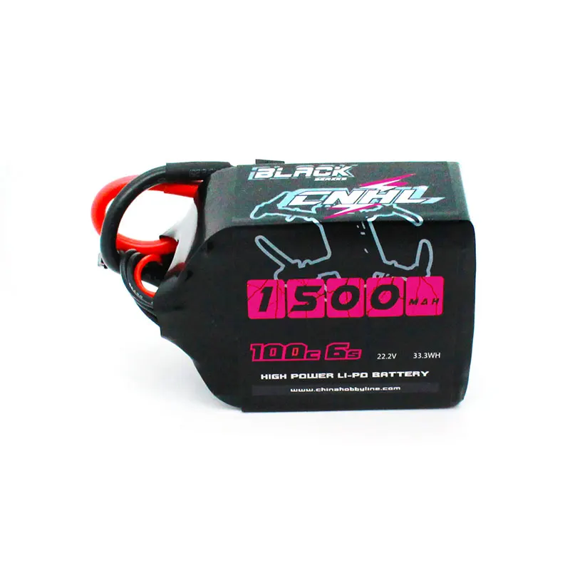 CNHL Black Series 1500mAh 6S 22.2V 100C Lipo Battery Pack lipo with XT60 Plug for RC Truck