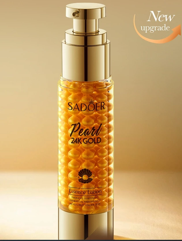 All English SADOER 24K Golden Pearl Collagen Whitening and Moisturizing essence Emulsion Softening and Moisturizing lotion 60g