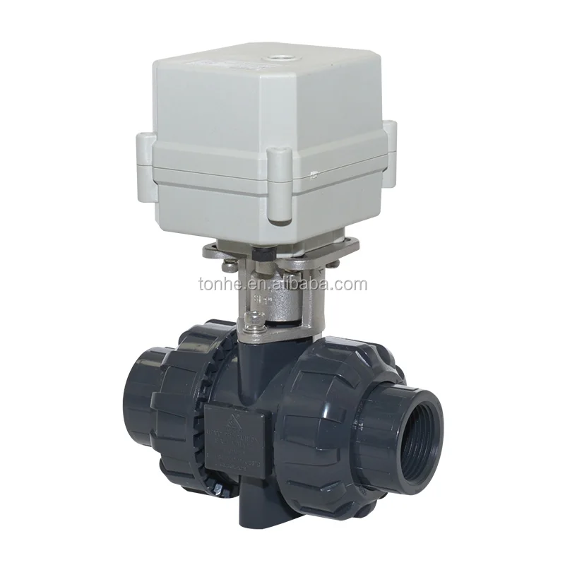 2-way 1/2' PVC motorized shut off water ball valve for autom control