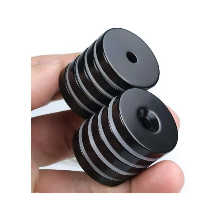 Hot Sale Black Epoxy 19 x 3.2 mm Disc Countersunk Neodymium Magnet