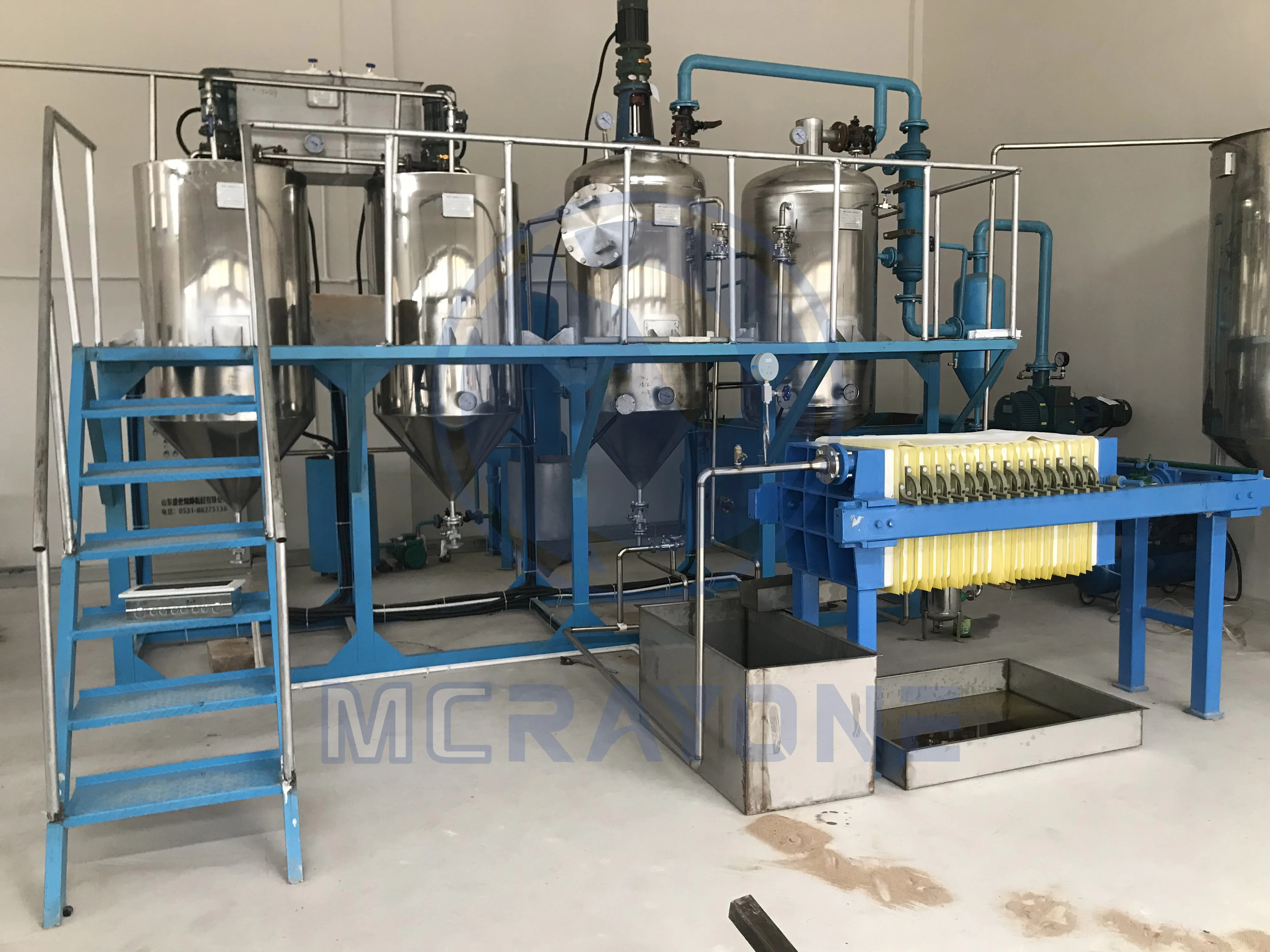 Мини-машина для нефтеперерабатывающего завода малогабаритная машина дезодорирования масла очистки пальмового
