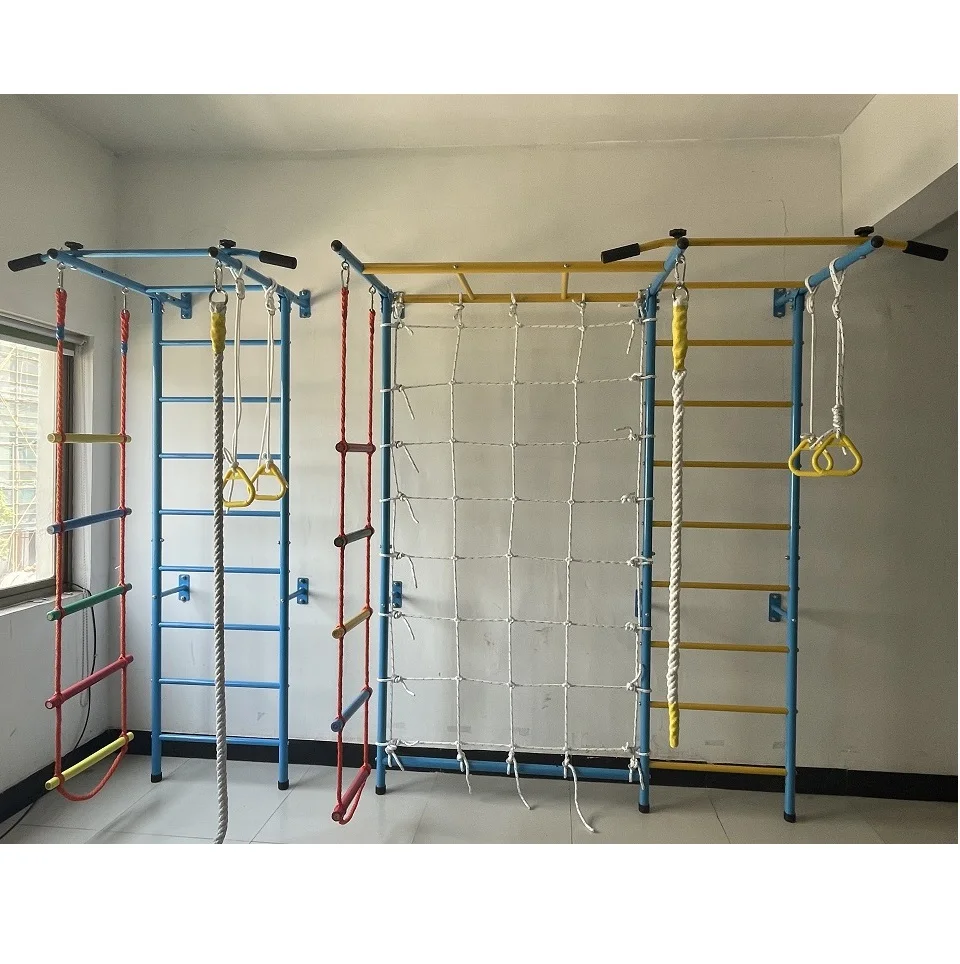 Indoor Kids adventure Facility Swedish Ladder Wall Bar Jungle Gym Sports For Kids Children Toys Holiday Gifts For Sale