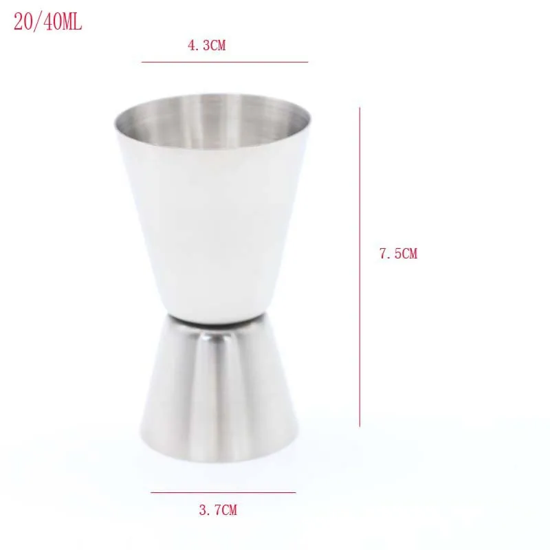 
Factory Direct 20/40ml metal ss measuring price japanese mini stainless steel slim double bell barware custom bar jigger 