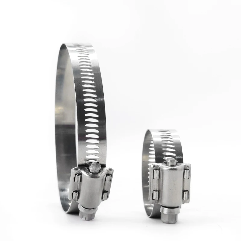 Stainless Steel 201 304 Reinforced Strength American Type Worm Gear Hose Clamp